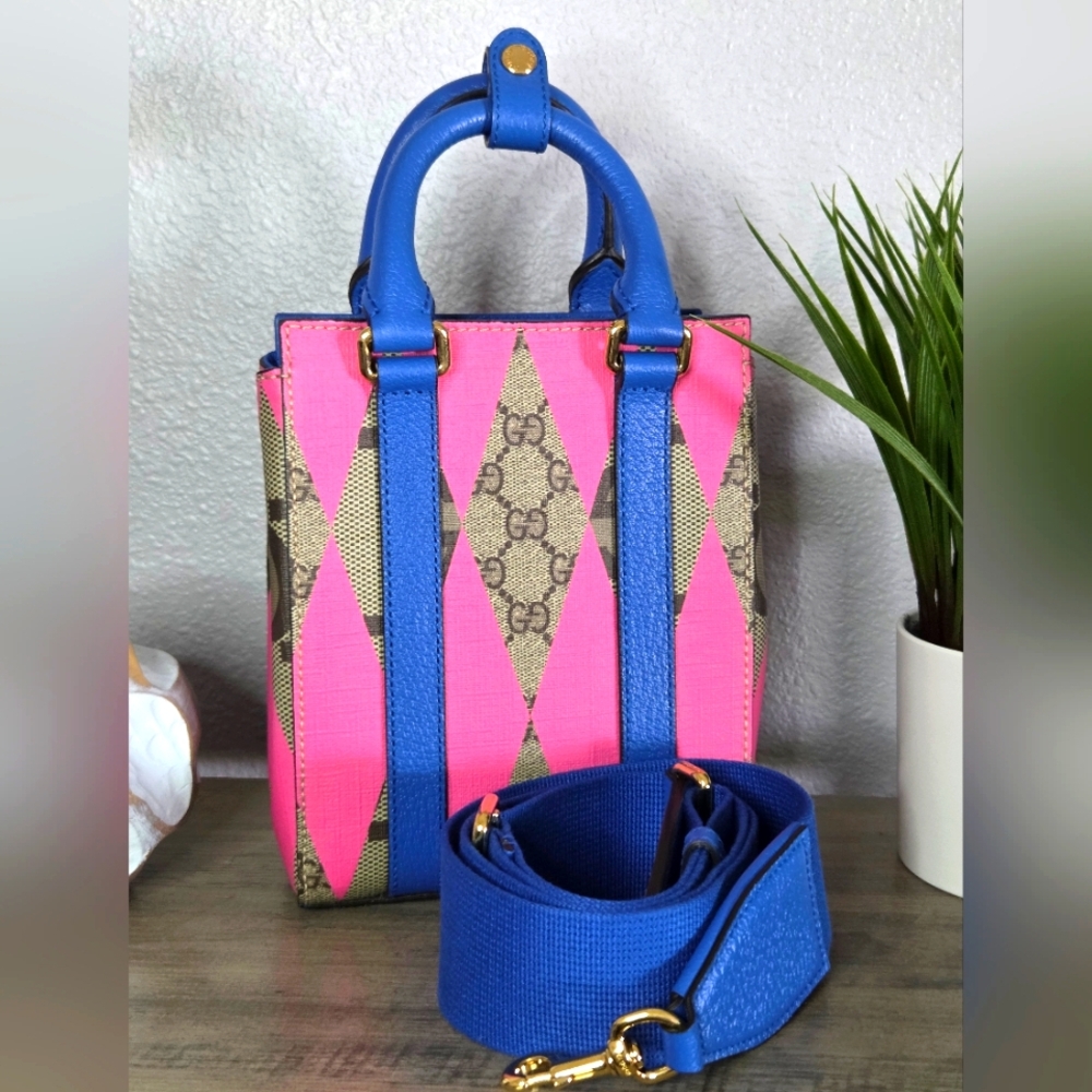 Authentic Gucci Supreme GG Rhombus 2-way Mini Bag - Picture 9 of 9